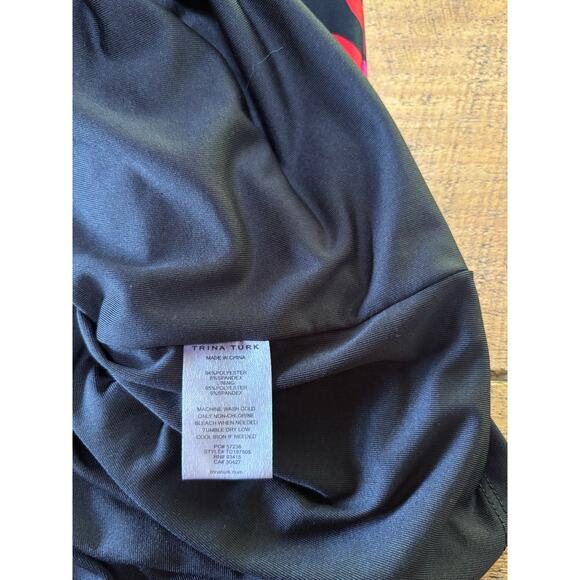 Womens Trina Turk Joni Floral Print Pink Orange Red Long Sleeve Shift Dress M - Picture 8 of 10